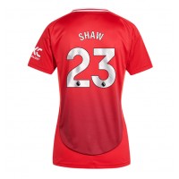 Manchester United Luke Shaw #23 Replica Home Shirt Ladies 2024-25 Short Sleeve